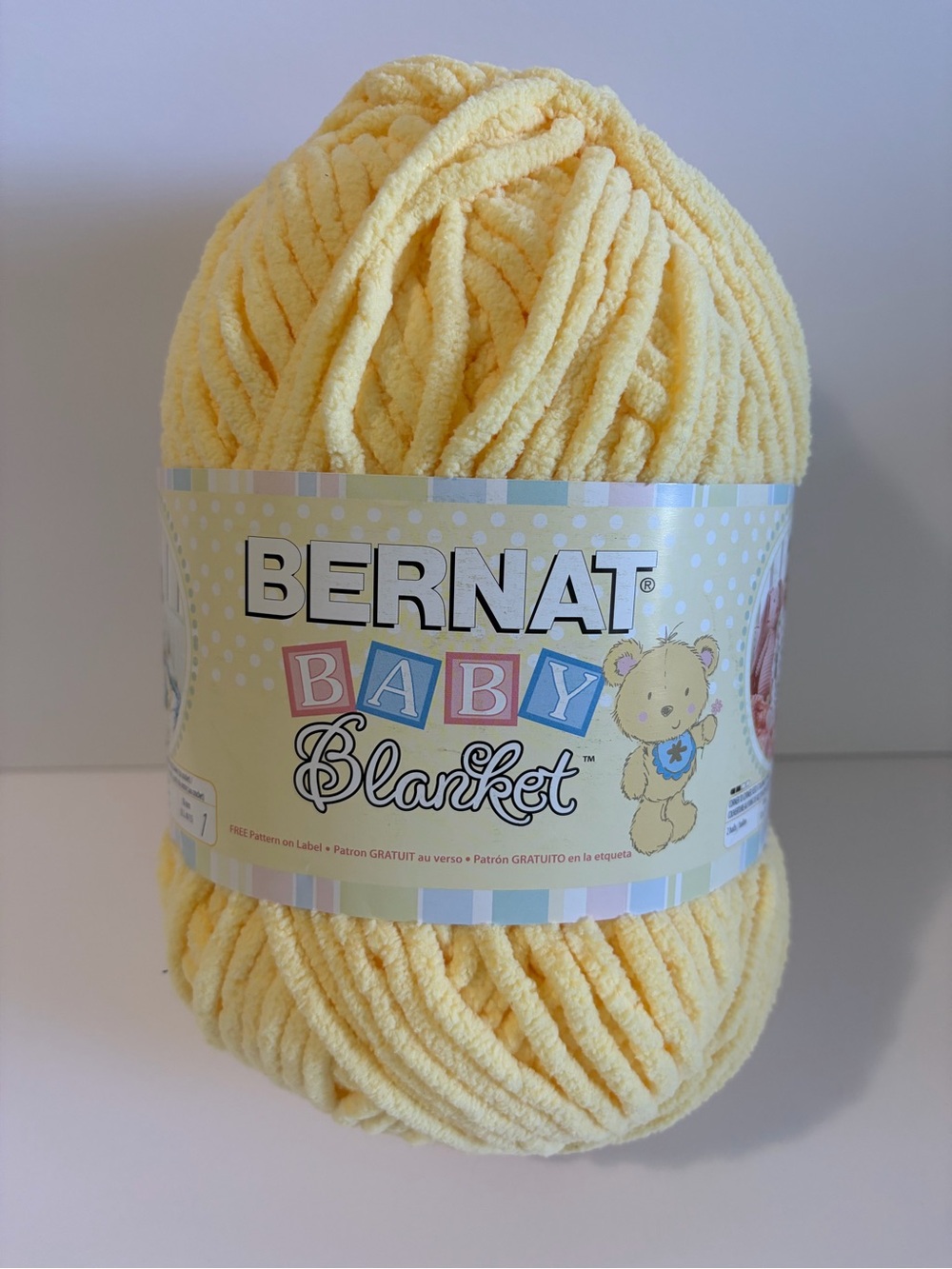 Bernat Baby Blanket Yarn (Large Skein - 300g/10.5 oz) - Colour: Duckling, Yellow